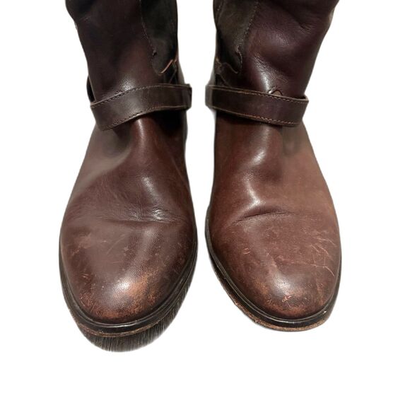 Golden Goose Charlye Riding Boots Santa Fe Suede Leather Distressed Size 36 (6) - Picture 5 of 11